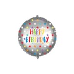 Shaped Foil Balloons - Happy Birthday Colorful Stars Foil Balloon 46 cm. - 92435