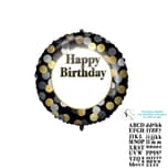 Standard & Shaped Foil Balloons - Personalized Happy Birthday Foil Balloon 46 cm. - 92441