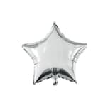 Unicolor Foil Balloons - Silver Star Foil Balloon 46 cm. - 92451