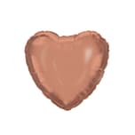 Shaped Foil Balloons - Rose Gold Heart Foil Balloon 46 cm. - 92455