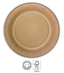  Decorata Kraft Tableware - Kraft Paper Plates 20 cm - 92463