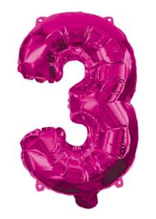 Numeral Foil Balloons - Hot Pink Foil Balloon 95 cm. No 3. - 92489