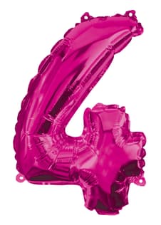 Numeral Foil Balloons - Hot Pink Foil Balloon 95 cm. No 4. - 92490