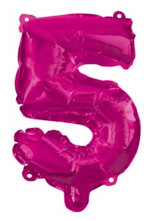 Numeral Foil Balloons - Hot Pink Foil Balloon 95 cm. No 5. - 92491