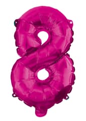 Numeral Foil Balloons - Hot Pink Foil Balloon 95 cm. No 8. - 92494