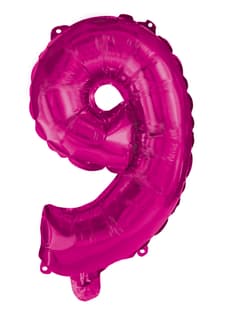 Numeral Foil Balloons - Hot Pink Foil Balloon 95 cm. No 9. - 92495