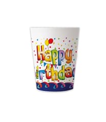 Decorata Multicolor Happy Birthday - Reusable Cups 230 ml. - 92875
