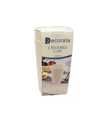Decorata Reusable Products - Crème Reusable Party Cups 200 ml. - 92888