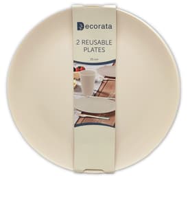 Decorata Reusable Products - Crème Reusable Party Plates 25 cm. - 92889