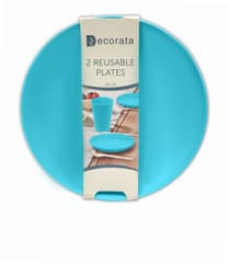 Solid Color Reusable - Turquoise Reusable Plates 20 cm. - 92893