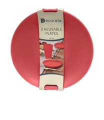 Decorata Reusable Products - Red Reusable Party Plates 20 cm. - 92894