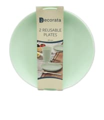 Solid Color Reusable - Mint Reusable Plates 20 cm. - 92895