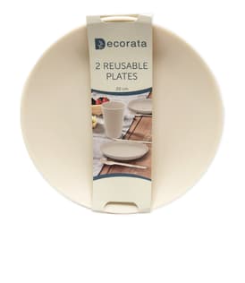 Decorata Reusable Products - Crème Reusable Party Plates 20 cm. - 92896