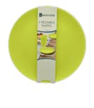 Decorata Reusable Products - Lime Green Reusable Plates 20 cm. - 92988