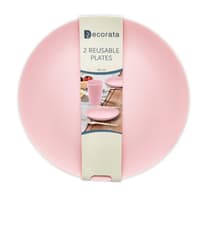 Solid Color Reusable - Pink Reusable Plates 20 cm. - 92991