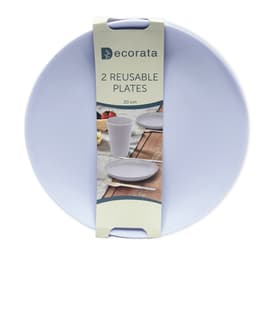 Solid Color Reusable - Lilac Reusable Plates 20 cm. - 92994