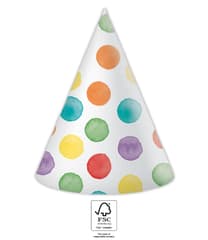 Decorata Multiwater Color Dots - Paper Hats 16x12 cm. FSC. - 93040