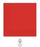 Solid Color Compostable - Red Three-Ply Paper Napkins 33x33 FSC. - 93048