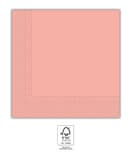 Solid Color Compostable - Pink Three-Ply Paper Napkins 33x33 FSC. - 93049