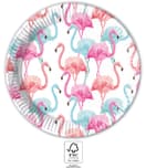 Decorata Tropical Flamingo - Paper Plates 23 cm. FSC. - 93460