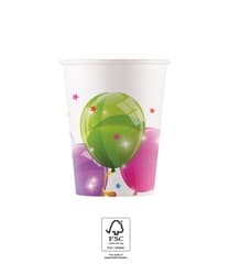 Sparkling Balloons - Paper Cups 200 ml. FSC. - 93462