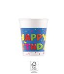 Happy Birthday Kokliko - Paper Cups 200 ml FSC. - 93513