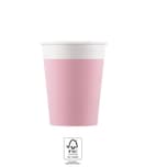 Solid Color Compostable - Pink Paper Cups 200 ml FSC. - 93543