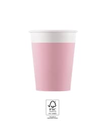 Solid Color Compostable - Pink Paper Cups 200 ml FSC. - 93543