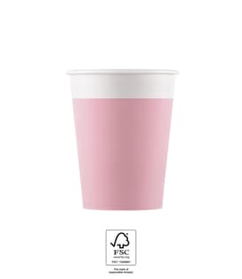 Decorata Solid Color - Pink Paper Cups 200 ml FSC. - 93543