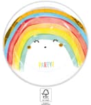 Decorata Rainbow Party - Paper Plates 23 cm. FSC. - 93561