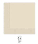 Solid Color Compostable - Creme Three-Ply Paper Napkins 33x33 cm. FSC. - 93656
