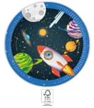 Decorata Rocket Space - Paper Plates 23 cm. FSC. - 93733