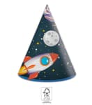 Decorata Rocket Space - Paper Hats 16x12 cm. FSC. - 93738