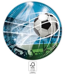 Decorata Soccer Fans - Paper Plates 23 cm. FSC. - 93744