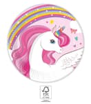 Decorata Unicorn Rainbow Colors - Paper Plates 20 cm. FSC - 93758