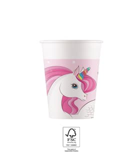 Decorata Unicorn Rainbow Colors - Paper Cups 200 ml FSC - 93759