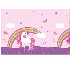 Decorata Unicorn Rainbow Colors - Plastic Tablecover 120x180 cm. - 93761