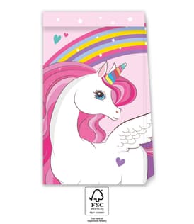 Decorata Unicorn Rainbow Colors - Paper Party Bags 21x13x8.5 cm. FSC - 93765