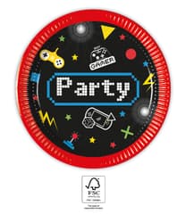 Decorata Gaming Party - Paper Plates 20 cm. FSC. - 93770