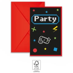 Decorata Gaming Party - Invitations & Envelopes FSC. - 93778