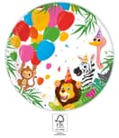 Decorata Jungle Balloons - Paper Plates 23 cm. FSC. - 93779