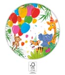 Decorata Jungle Balloons - Paper Plates 20 cm. FSC. - 93780