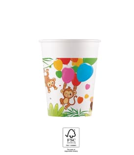 Decorata Jungle Balloons - Paper Cups 200 ml.FSC. - 93781