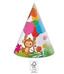 Decorata Jungle Balloons - Paper Hats 16x12 cm. FSC. - 93784
