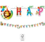 Decorata Jungle Balloons - "Happy Birthday" Paper Die-Cut Banner 2 m. FSC. - 93786