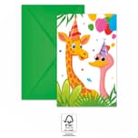 Decorata Jungle Balloons - Invitations & Envelopes FSC. - 93788
