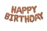 Letter Foil Balloons - "Happy Birthday" Rose Gold Foil Balloons. - 93792