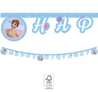 Frozen 2 Wind Spirit - "Happy Birthday" Paper Letter Banner 2 m. FSC. - 93844