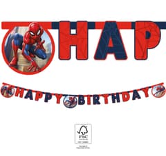 Spider-Man Crime Fighter - Happy Birthday Paper Letter Banner 2m FSC - 93868