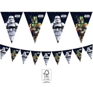 Star Wars Galaxy - Paper Triangle Flag Banner (9 flags) FSC. - 93883